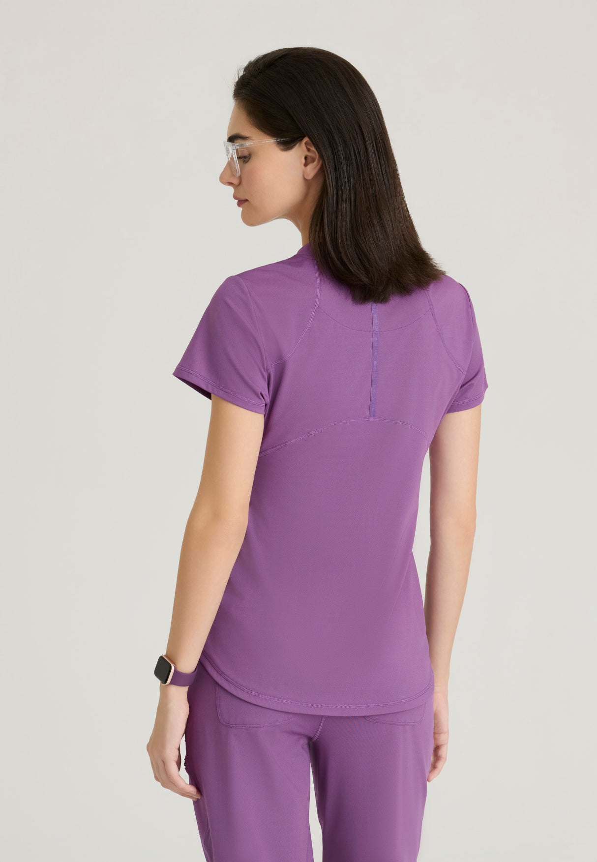 Grey's Anatomy Knit Stretch Women's Define  2-Pocket V-Neck Top