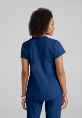 Grey's Anatomy Knit Stretch Women's Define  2-Pocket V-Neck Top