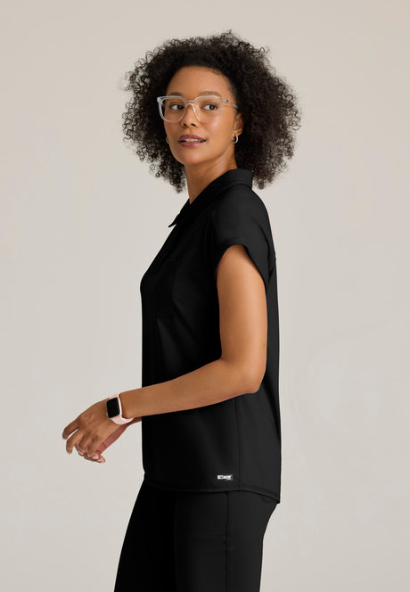 Grey's Anatomy™ Knit Stretch Women's Renew Collared Knit Top