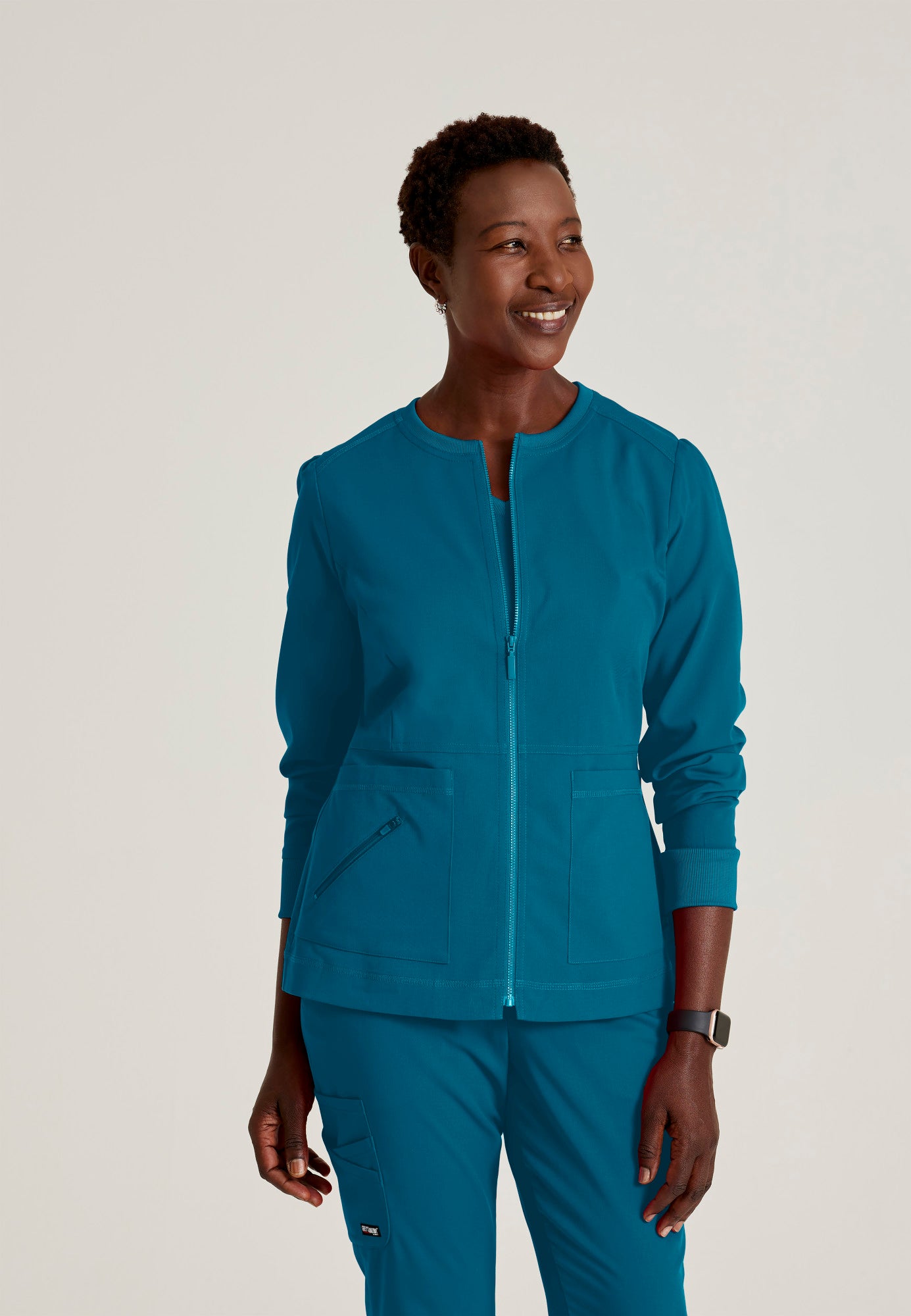 Grey s Anatomy Spandex Stretch Women s Millie 3 Pocket Crewneck Scrub Alexander s Uniforms
