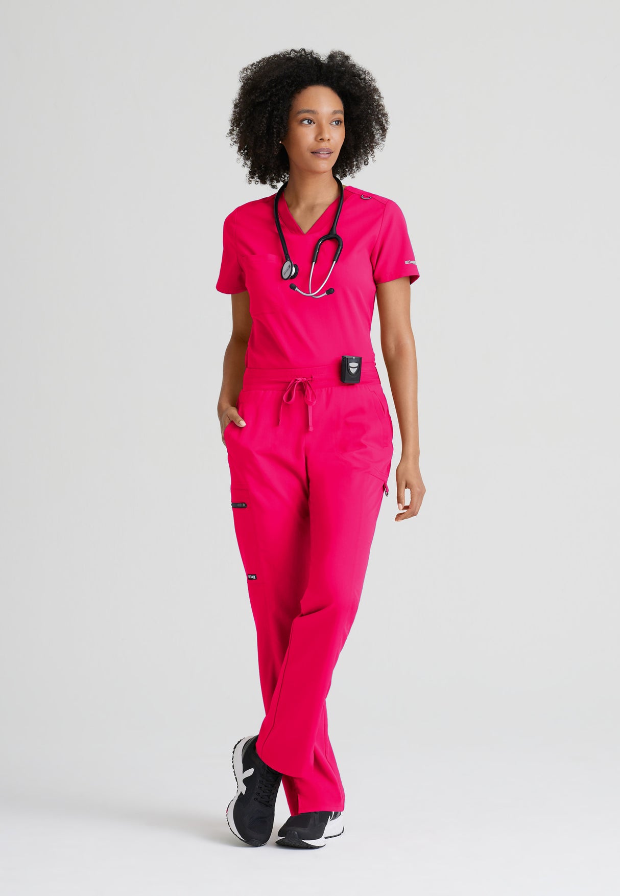 Grey's Anatomy™ Spandex Stretch Women's Bree 1-Pocket Tuck-In Scrub Top