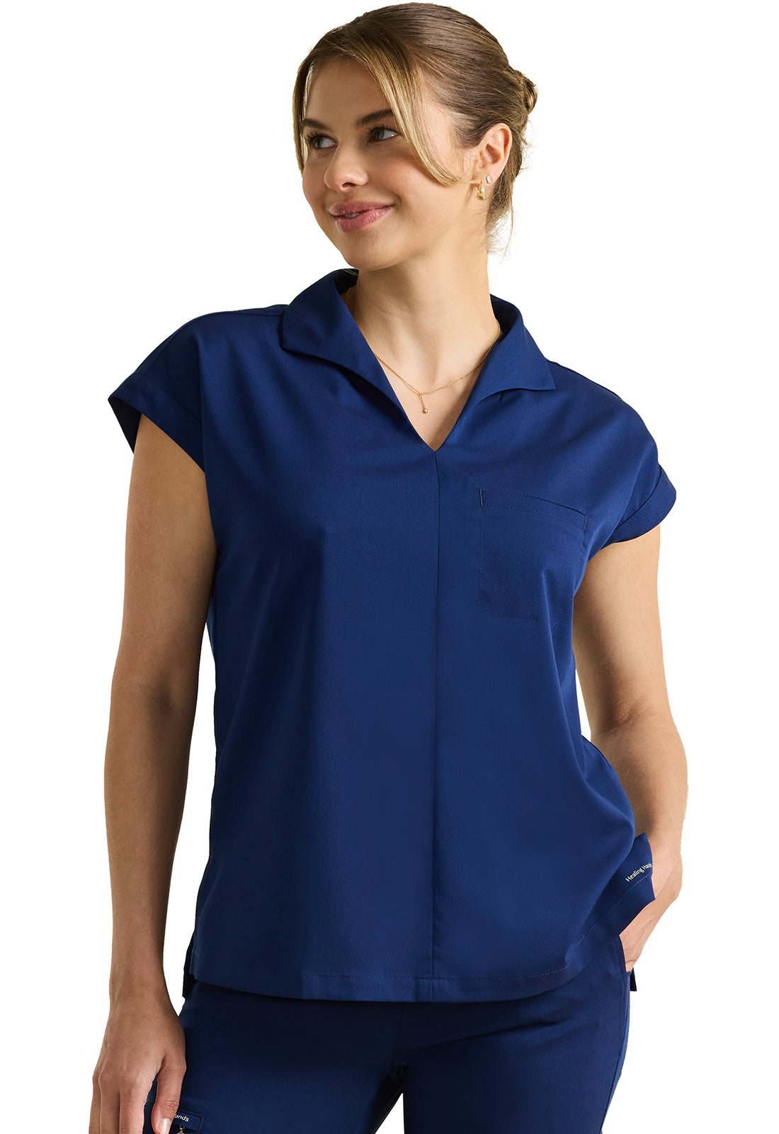 Healing Hands Purple Label Women's 1-Pocket Jazz Collared Tuckable Shirt