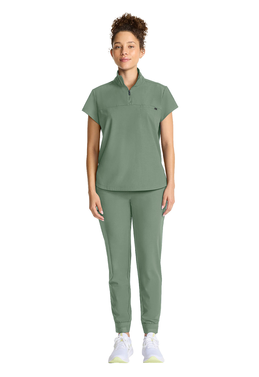 Healing Hands® Quest™ Women's Partial Zip Stand Collar Top