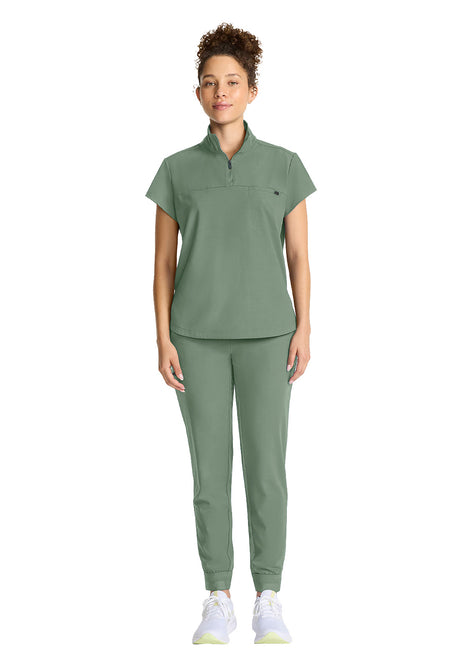 Healing Hands® Quest™ Women's Partial Zip Stand Collar Top