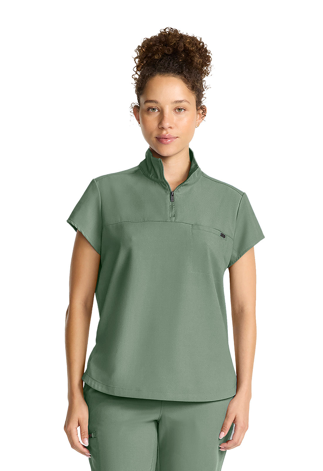 Healing Hands® Quest™ Women's Partial Zip Stand Collar Top