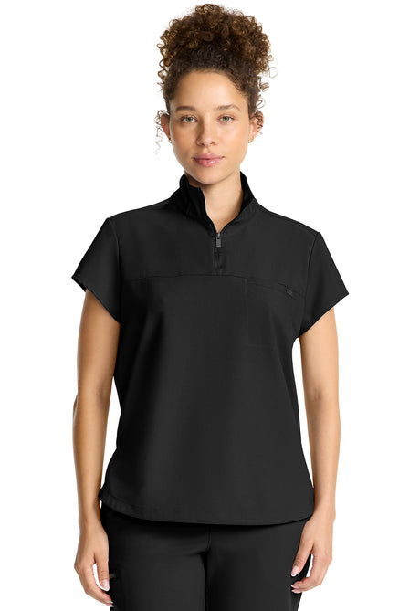 Healing Hands® Quest™ Women's Partial Zip Stand Collar Top