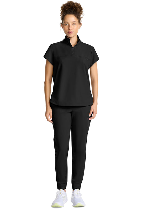 Healing Hands® Quest™ Women's Partial Zip Stand Collar Top