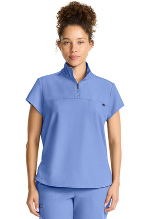 Healing Hands® Quest™ Women's Partial Zip Stand Collar Top