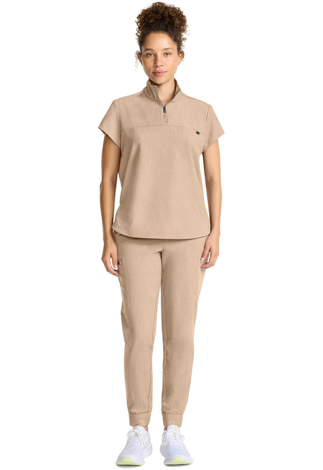 Healing Hands® Quest™ Women's Partial Zip Stand Collar Top