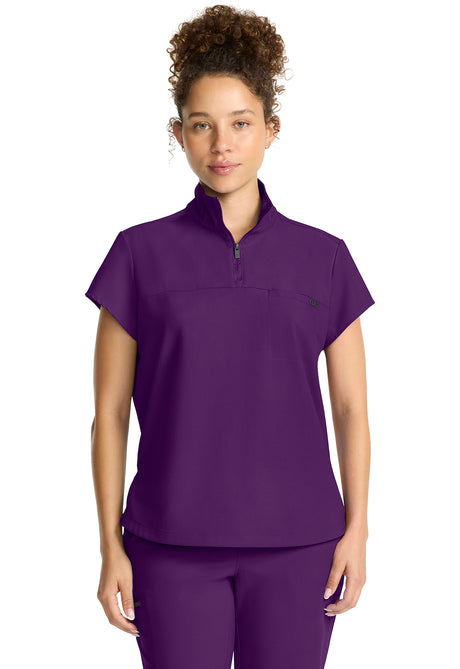 Healing Hands® Quest™ Women's Partial Zip Stand Collar Top