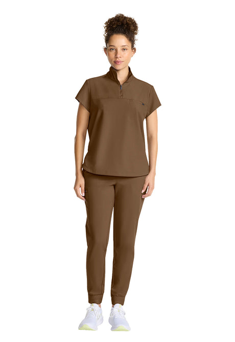 Healing Hands® Quest™ Women's Partial Zip Stand Collar Top