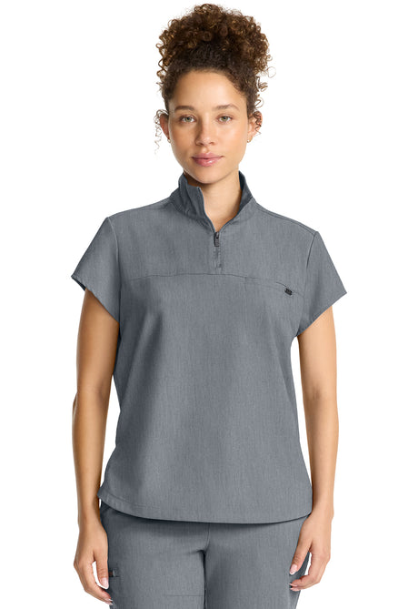 Healing Hands® Quest™ Women's Partial Zip Stand Collar Top