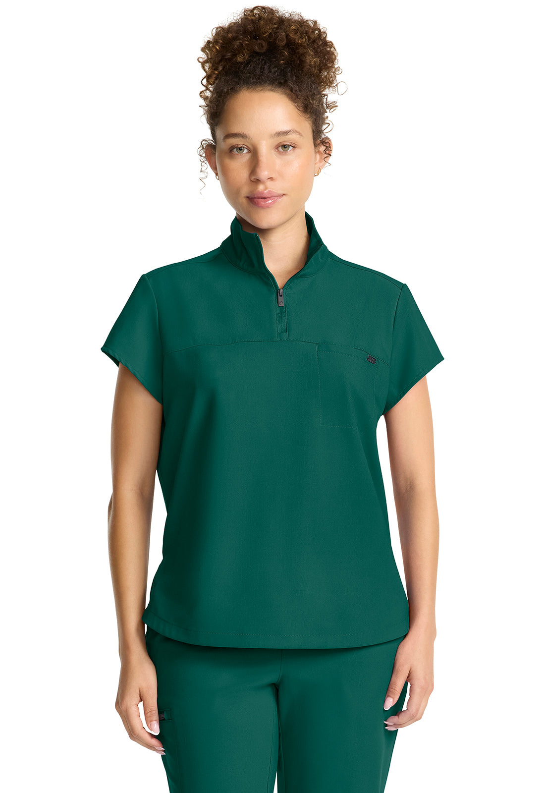 Healing Hands® Quest™ Women's Partial Zip Stand Collar Top