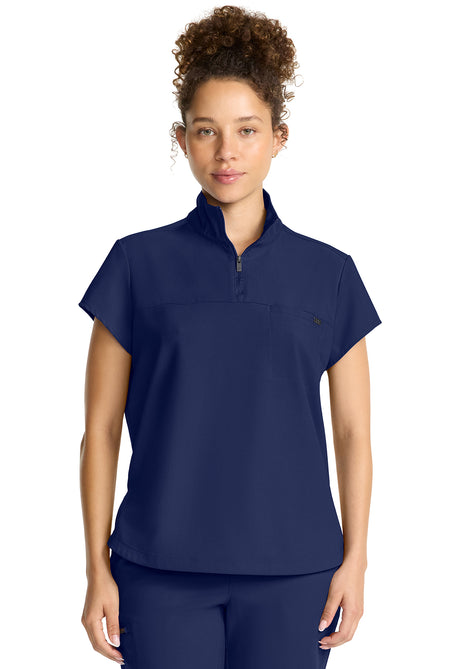 Healing Hands® Quest™ Women's Partial Zip Stand Collar Top