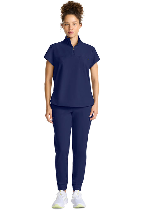 Healing Hands® Quest™ Women's Partial Zip Stand Collar Top