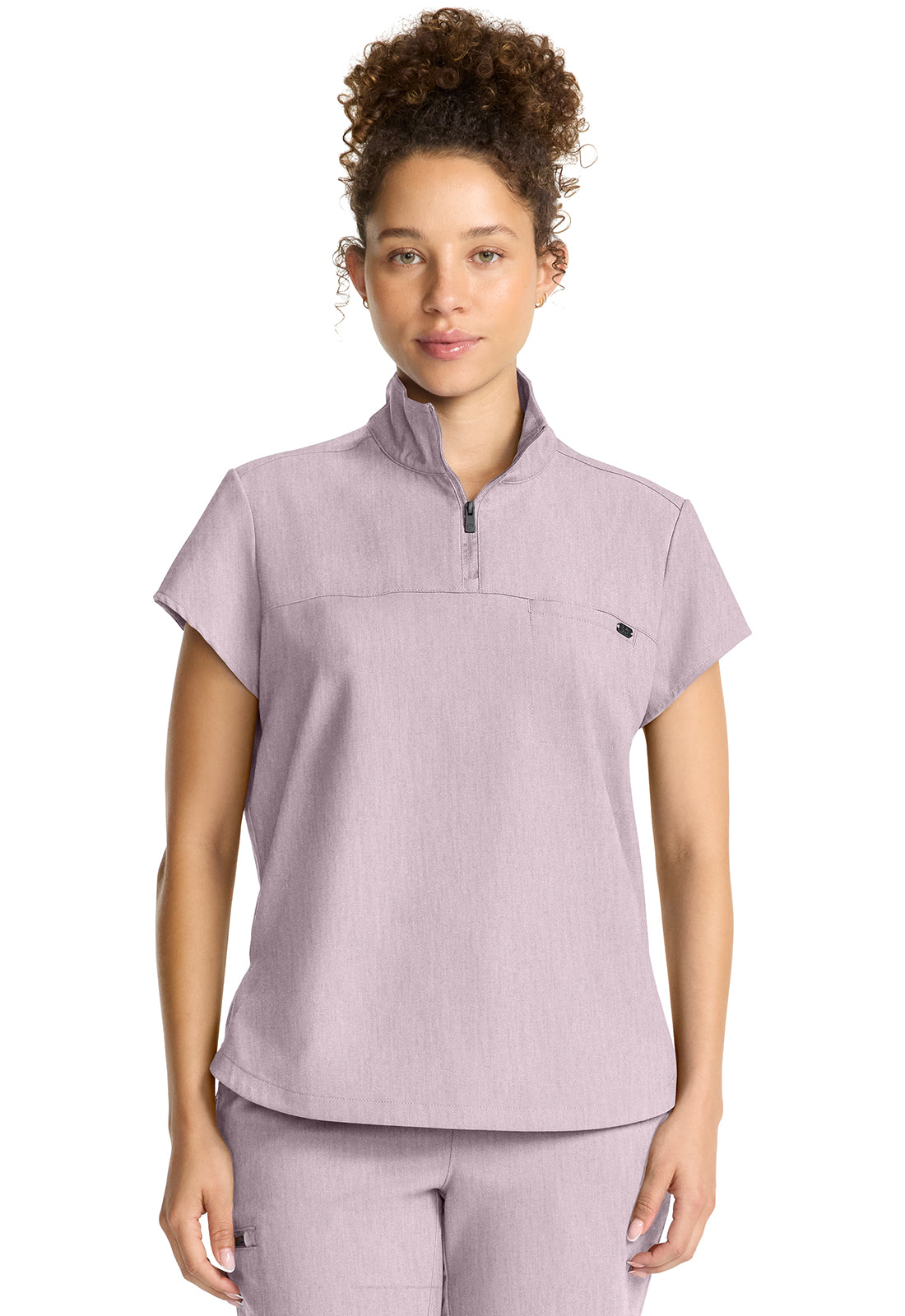 Healing Hands® Quest™ Women's Partial Zip Stand Collar Top