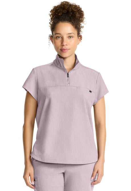 Healing Hands® Quest™ Women's Partial Zip Stand Collar Top