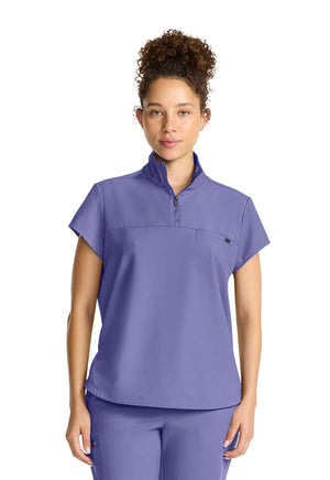 Healing Hands® Quest™ Women's Partial Zip Stand Collar Top