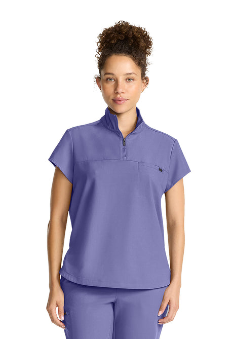 Healing Hands® Quest™ Women's Partial Zip Stand Collar Top