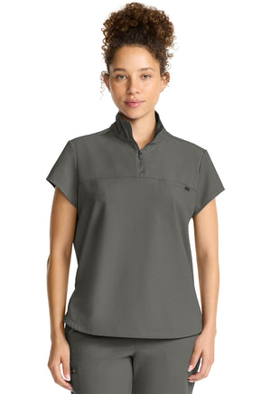 Healing Hands® Quest™ Women's Partial Zip Stand Collar Top