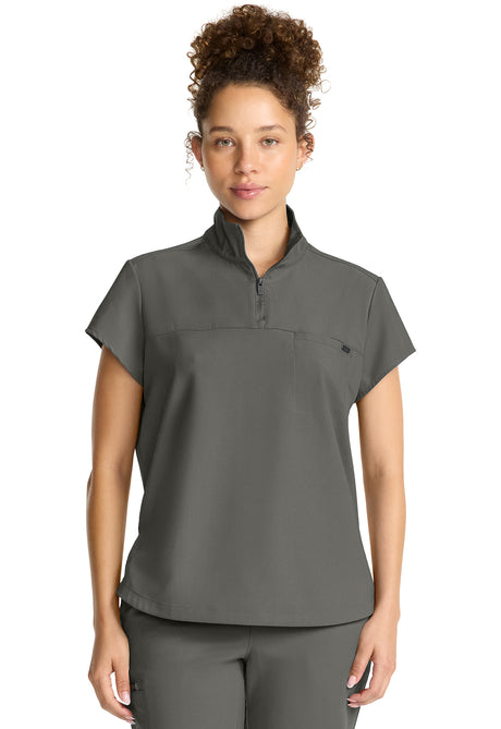 Healing Hands® Quest™ Women's Partial Zip Stand Collar Top