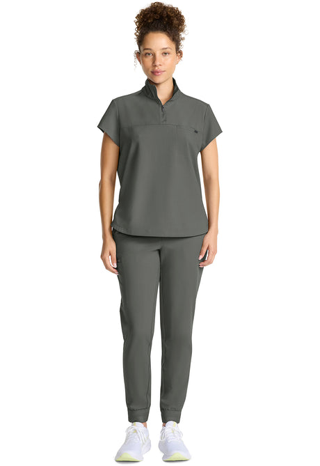 Healing Hands® Quest™ Women's Partial Zip Stand Collar Top