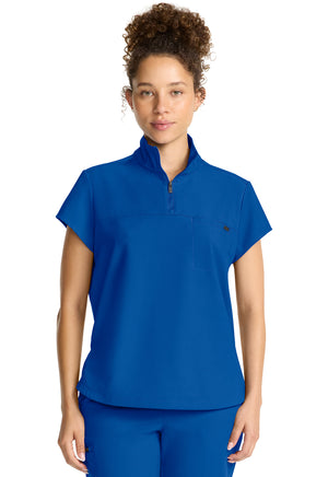 Healing Hands® Quest™ Women's Partial Zip Stand Collar Top