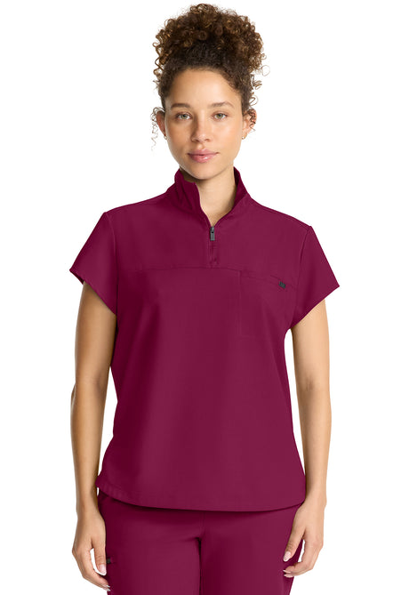 Healing Hands® Quest™ Women's Partial Zip Stand Collar Top