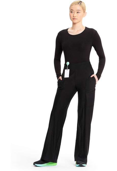 Infinity by Cherokee KINETIC Women's Knit 5-Pocket Tall Mid Rise Pull-on Trouser Pant