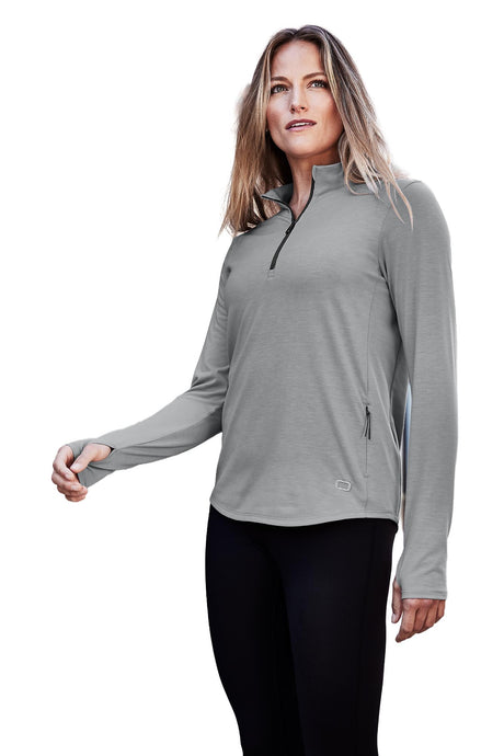 OGIO® Women’s Motion 1/4-Zip - Greystone