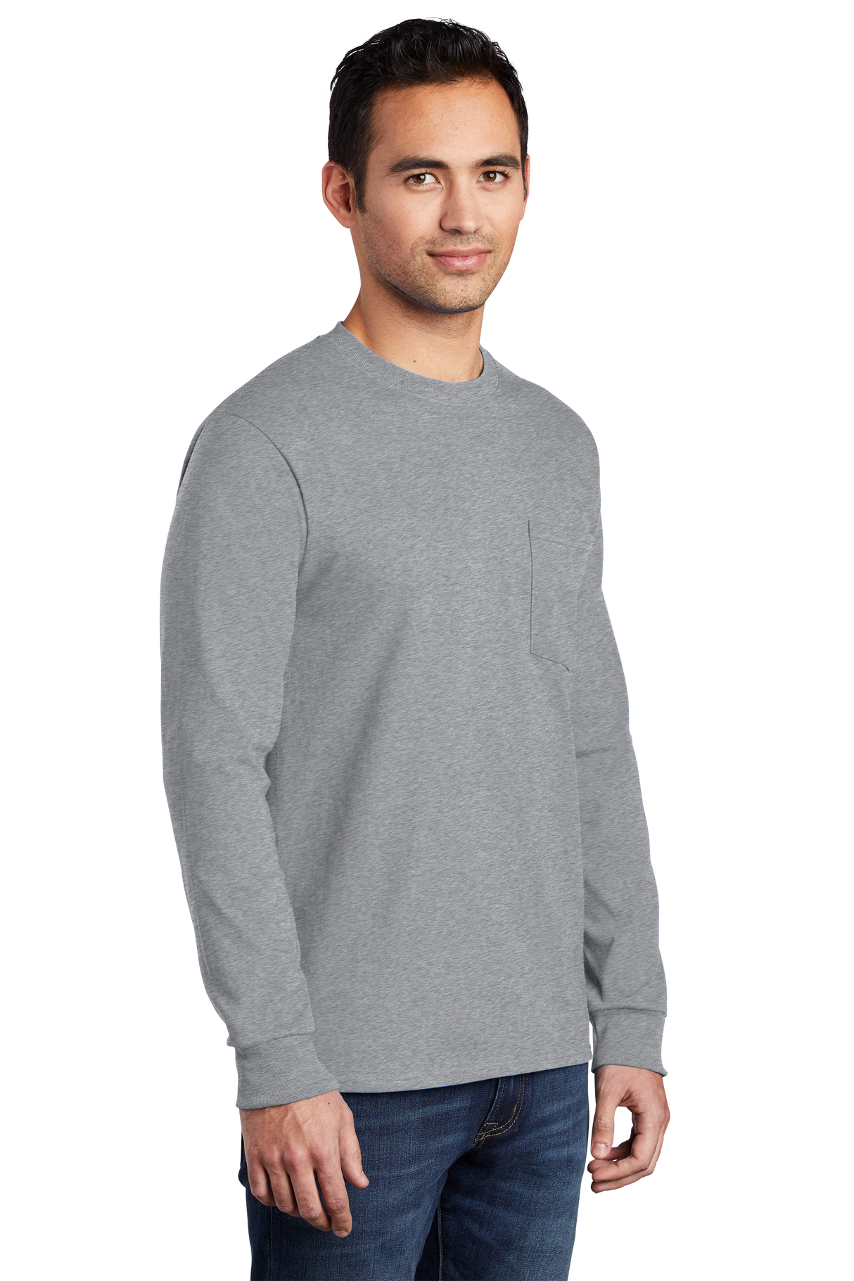 Port & Company® Long Sleeve Essential Pocket Tee