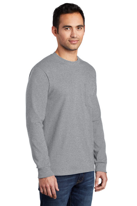 Port & Company® Long Sleeve Essential Pocket Tee