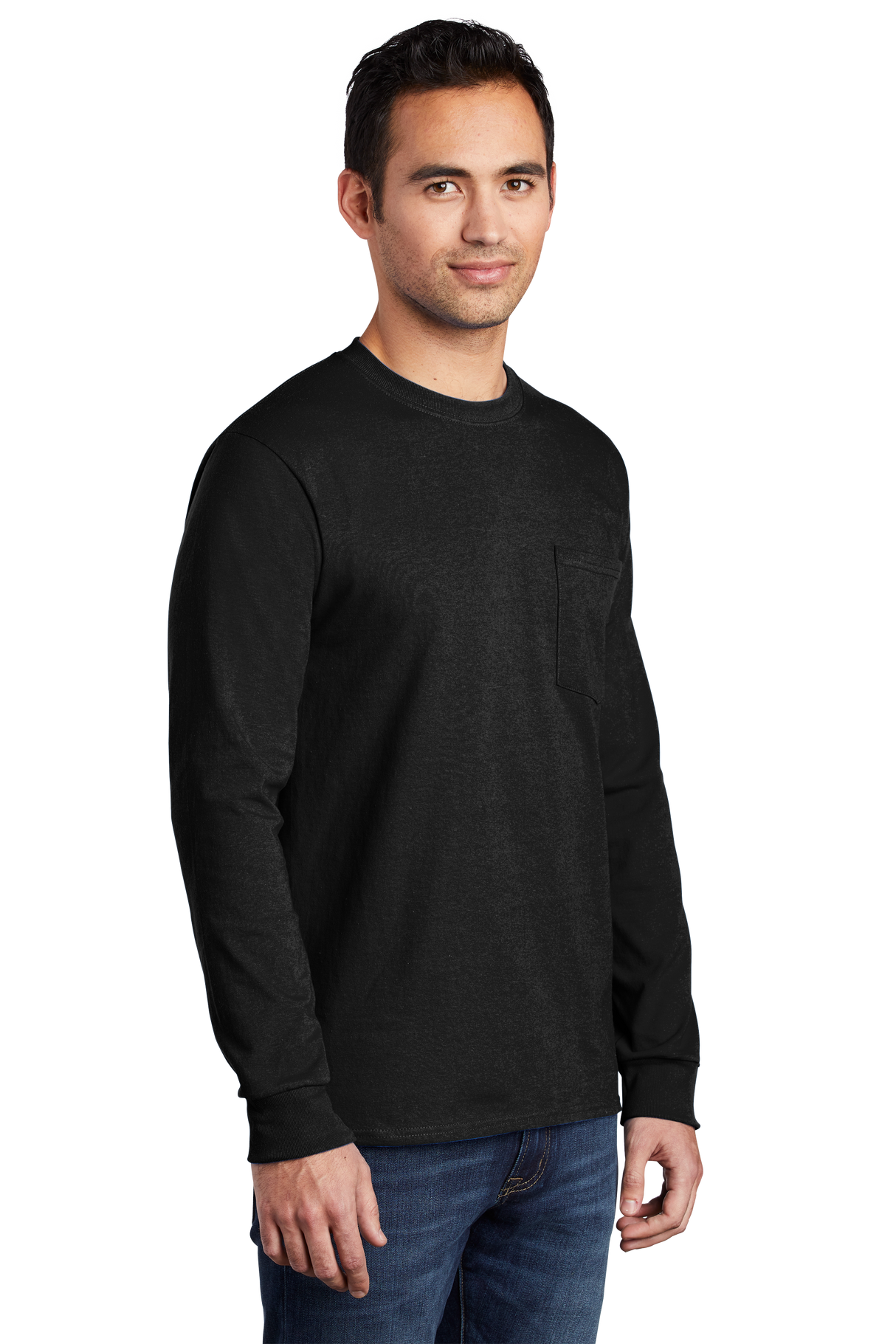 Port & Company® Long Sleeve Essential Pocket Tee