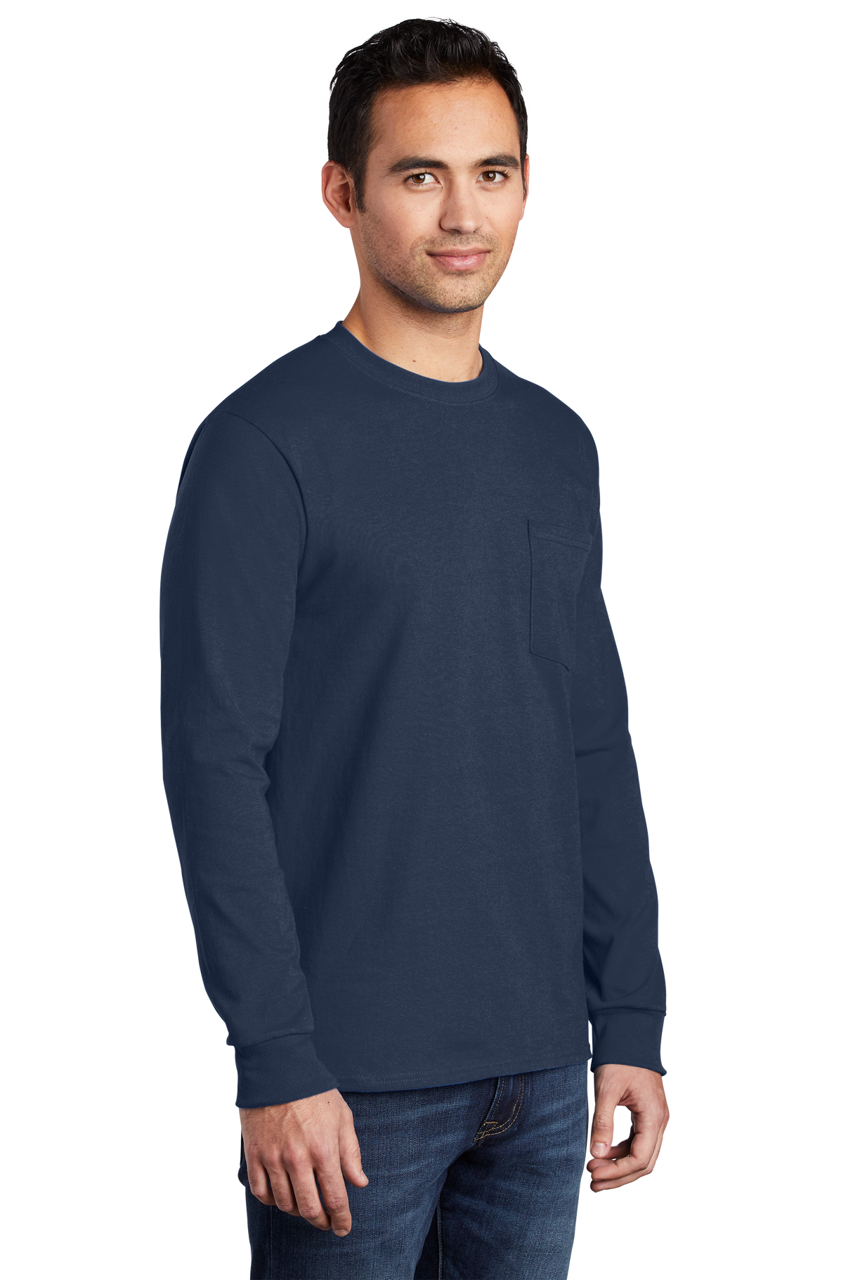 Port & Company® Long Sleeve Essential Pocket Tee