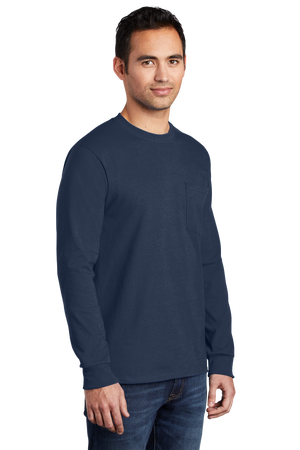 Port & Company® Long Sleeve Essential Pocket Tee
