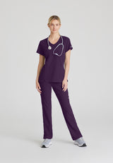 Skechers™ Women's Reliance 3-Pocket Crossover V-Neck Fashion Scrub Top