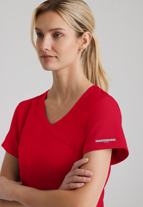 Skechers™ Women's Reliance 3-Pocket Crossover V-Neck Scrub Top