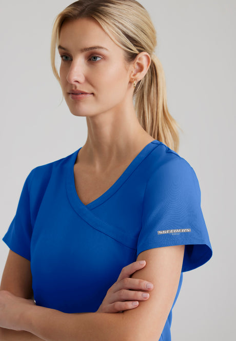 Skechers™ Women's Reliance 3-Pocket Crossover V-Neck Scrub Top
