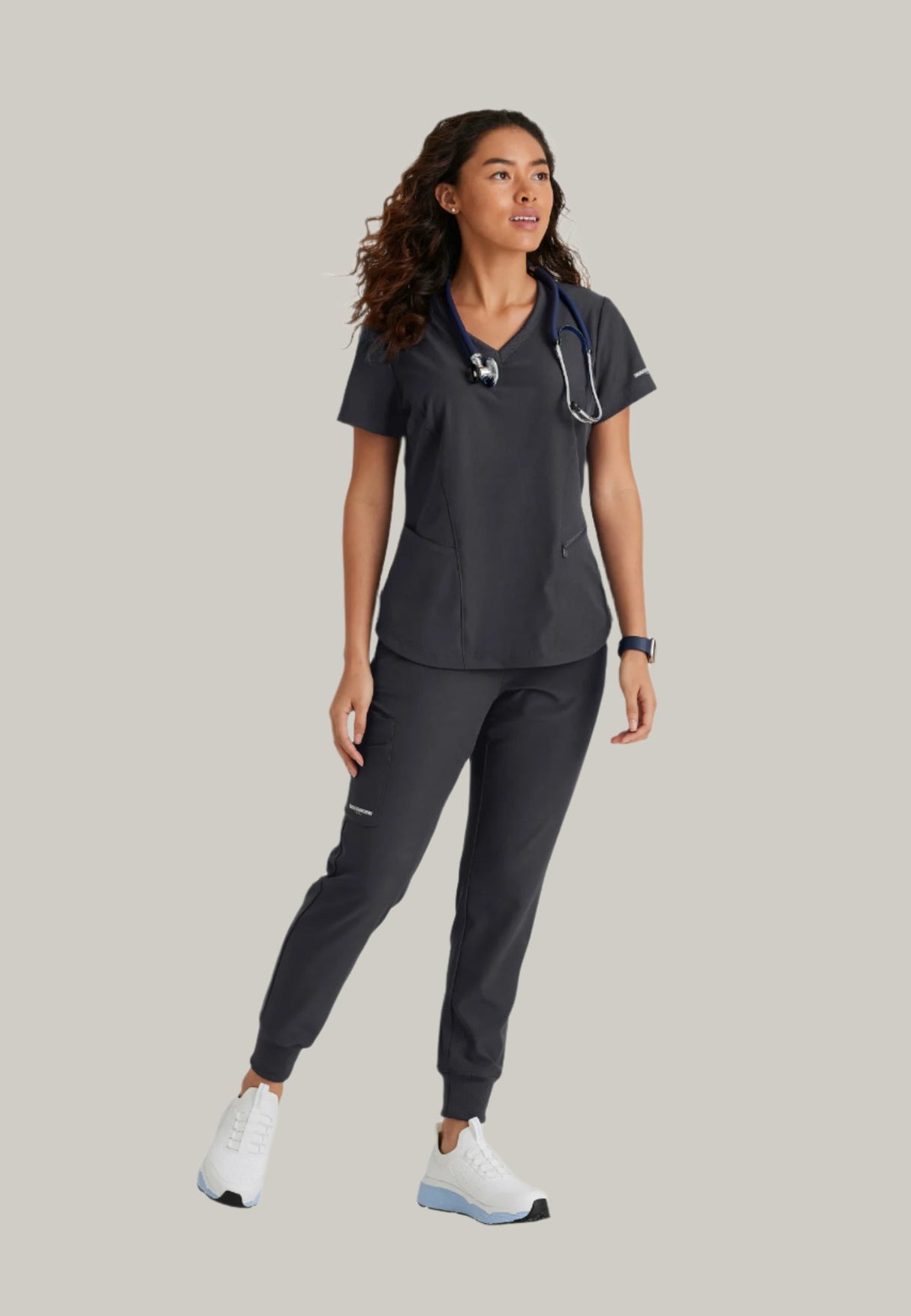 Skechers™ Vitality Women's Electra 3-Pocket Ribbed V-Neck Scrub Top