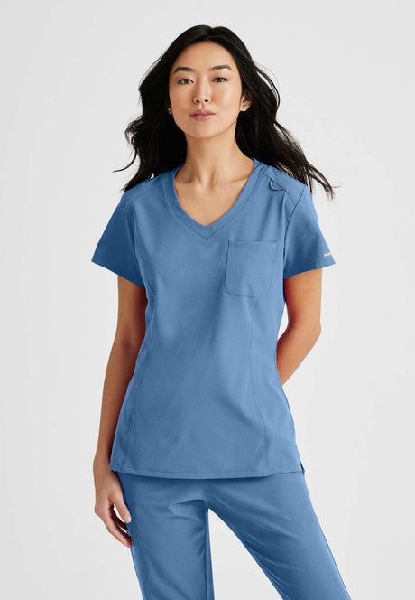 Skechers™ Women's Dignity 1-Pocket Tuck-In Scrub Top