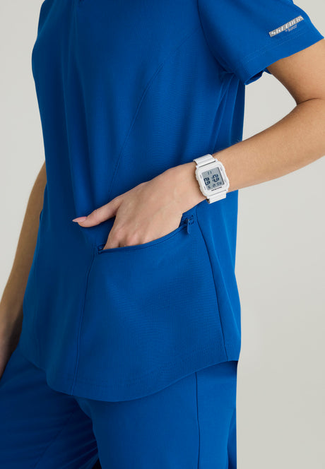 Skechers™ Vitality Women's Electra 3-Pocket Ribbed V-Neck Scrub Top