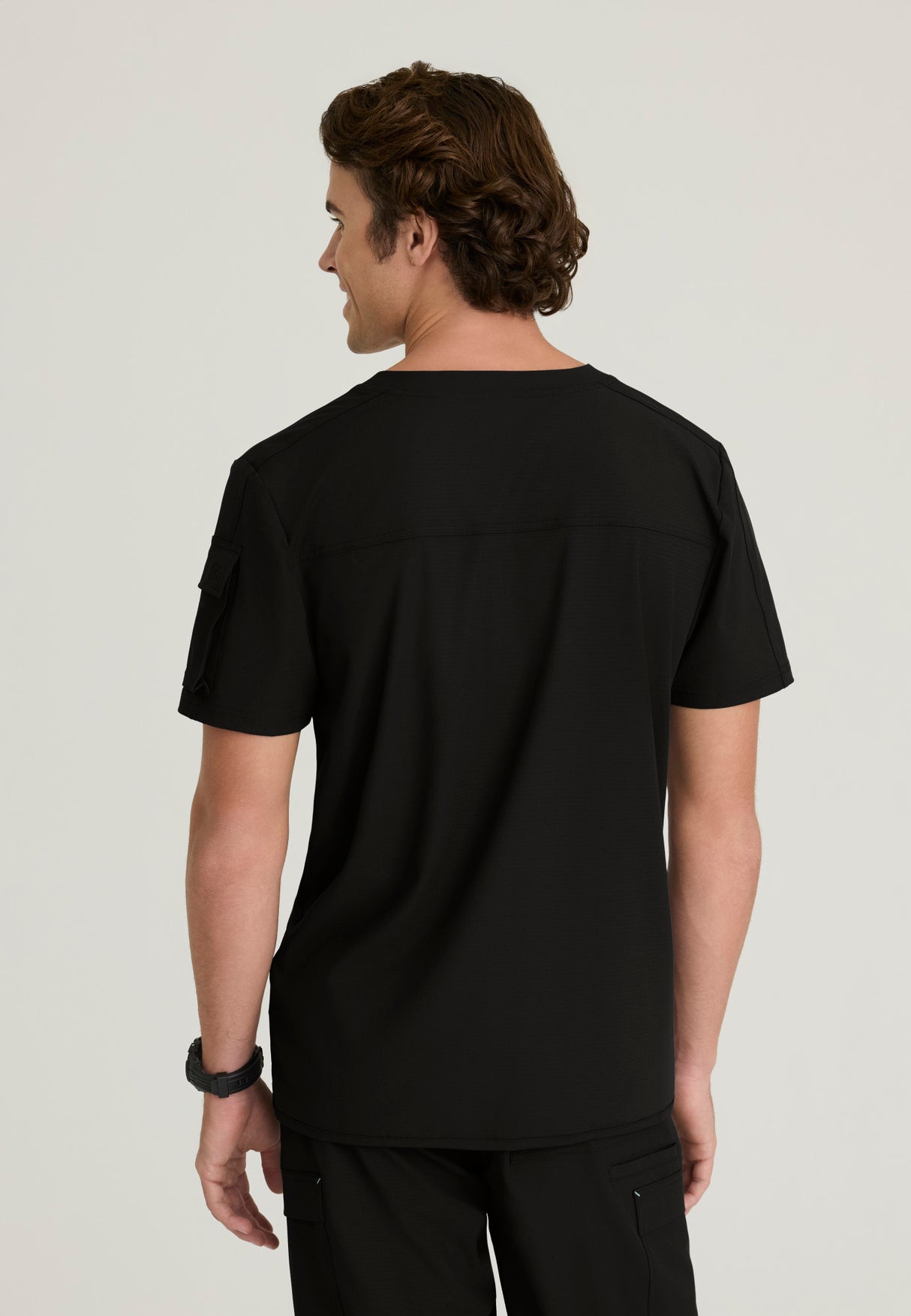 Skechers™ By Barco Ripstop Men's 3-Pocket Round-Neck  High-Low Station Top