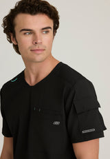 Skechers™ By Barco Ripstop Men's 3-Pocket Round-Neck  High-Low Station Top