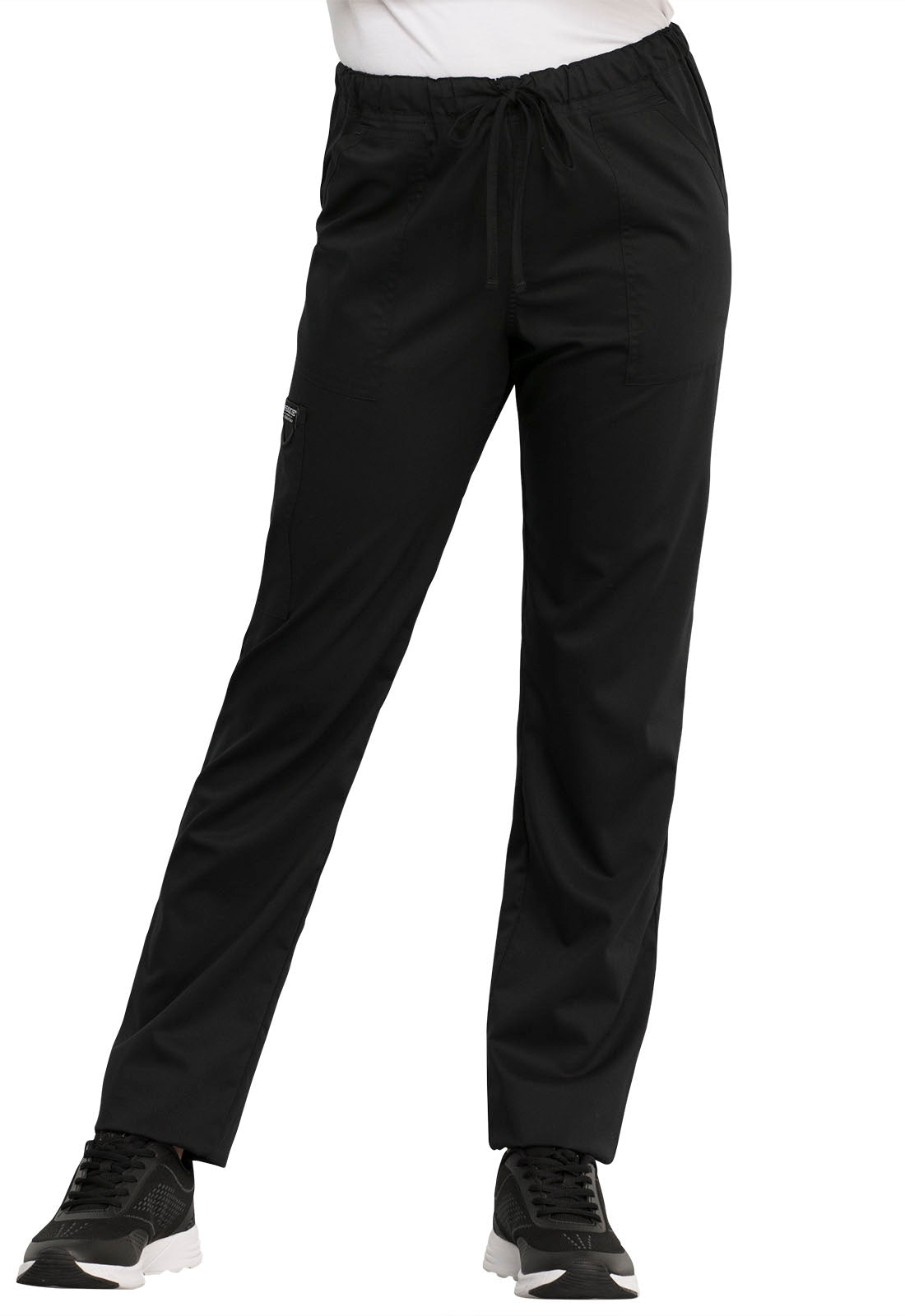 Cherokee Workwear Revolution Unisex 4-Pocket Tapered Leg Short Drawstring Pant