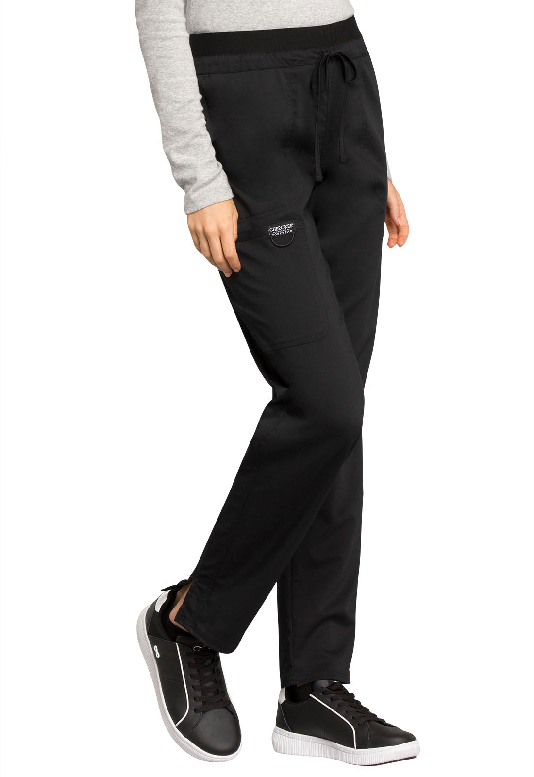 Cherokee Workwear Revolution Women's 5-Pocket Tall Tapered Leg Drawstring Pant