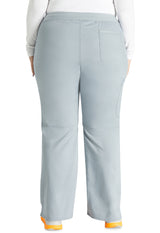 Cherokee Workwear Revolution Women's 4-Pocket Petite Mid Rise Straight Leg Pull-On Pant