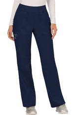 Cherokee Workwear Revolution Women's 4-Pocket Tall Mid Rise Straight Leg Pull-On Pant