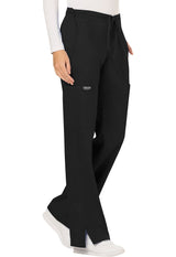 Cherokee Workwear Revolution Women's 5-Pocket Tall Mid Rise Moderate Flare Drawstring Pant