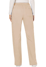 Cherokee Workwear Revolution Women's 5-Pocket Petite Mid Rise Moderate Flare Drawstring Pant