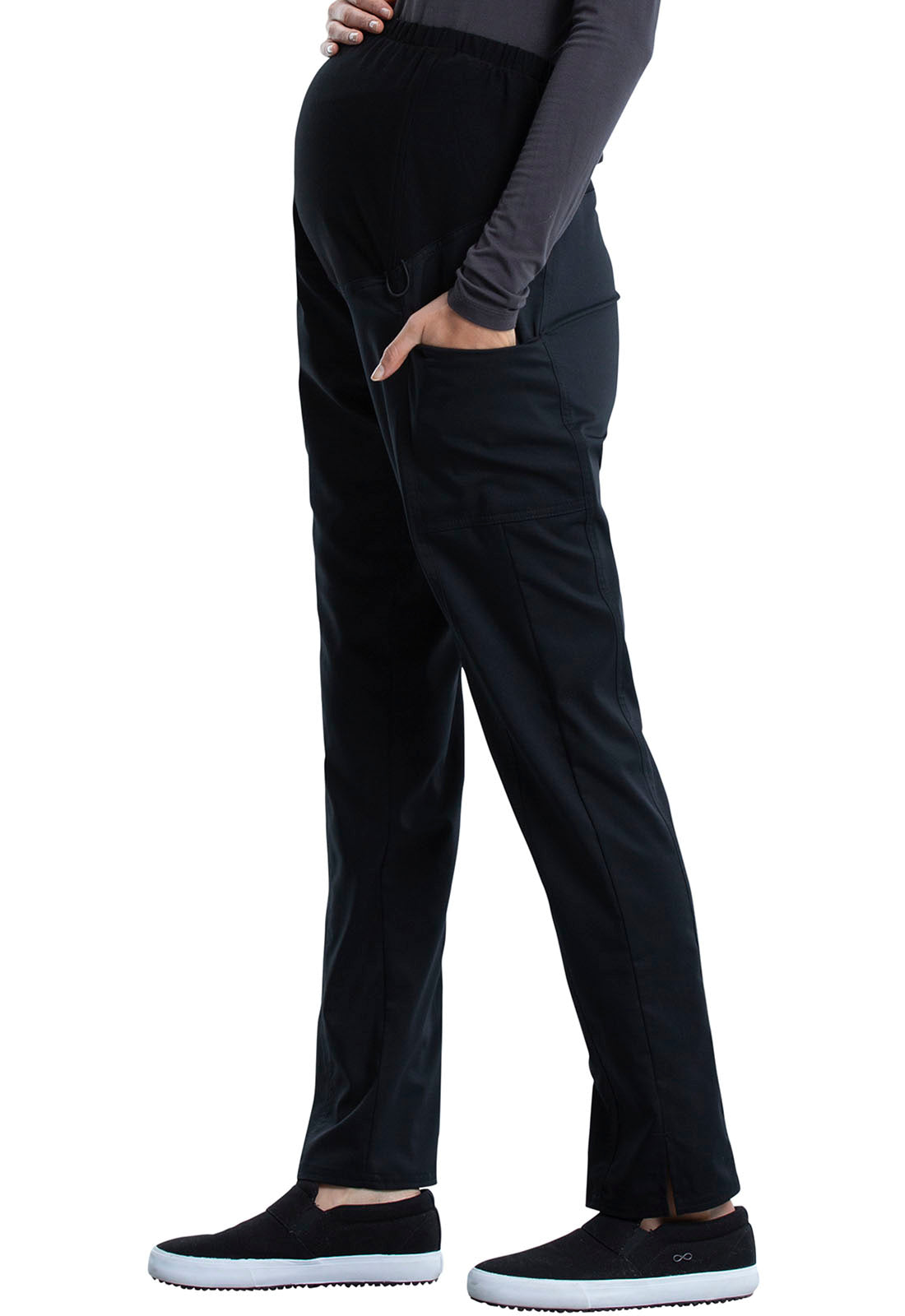 Cherokee Workwear Revolution Women's 3-Pocket Tall Maternity Straight Leg Pant